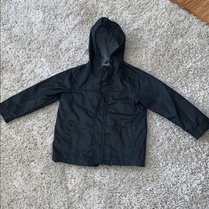 Black old navy leather rain / spring coat